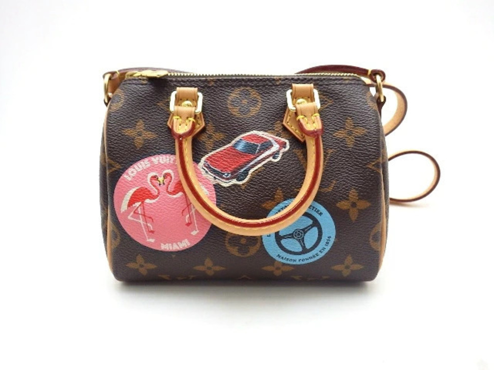 LOUIS VUITTON Speedy Shoulder Bag Monogram Sticker